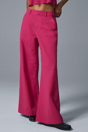 Pink Summer Crush Women Alo Yoga High-Waist Street Smart Pant | Australia 86243-SKEJ