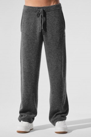Platinum Grey Men Alo Yoga New Class Cashmere Sweatpant | Australia 07219-WAMS