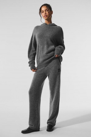 Platinum Grey Women Alo Yoga New Class Cashmere Sweatpant | Australia 17605-GCQW