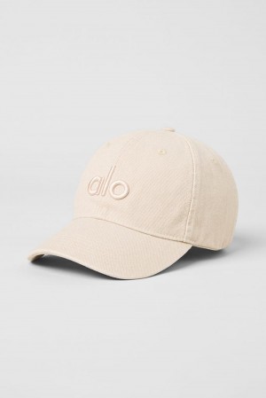 Sand Dollar Men Alo Yoga Washed Off-Duty Cap | Australia 59143-PVCM