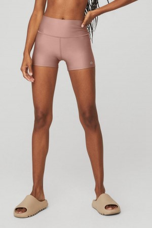 Smoky Quartz Women Alo Yoga 3" High-Waist Airlift Short | Australia 02895-AUCB