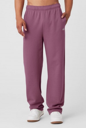 Soft Mulberry Men Alo Yoga Accolade Straight Leg Sweatpant | Australia 80375-NAMR