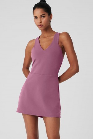 Soft Mulberry Women Alo Yoga Airbrush Real Dress | Australia 18945-HOKT