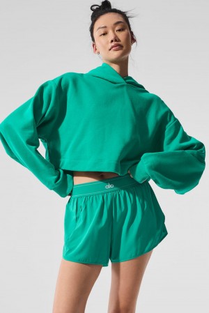 Spruce Green Women Alo Yoga Bae Hoodie | Australia 84029-LVKA