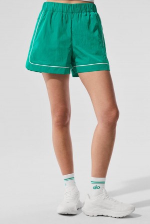 Spruce Green / White Women Alo Yoga Motivate Track Short | Australia 53482-FJID