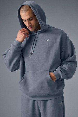Steel Grey Men Alo Yoga Accolade Hoodie | Australia 38416-OYAZ