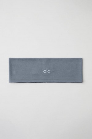 Steel Grey Men Alo Yoga Performance Conquer Headband | Australia 89763-LTSJ