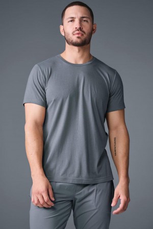 Steel Grey Men Alo Yoga Triumph Tee | Australia 86752-DITY