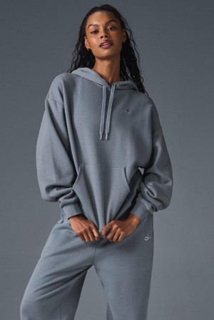 Steel Grey Women Alo Yoga Accolade Hoodie | Australia 12063-DKUG