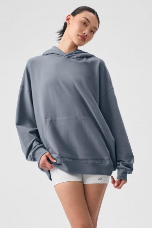 Steel Grey Women Alo Yoga Double Take Hoodie | Australia 58749-XTAK