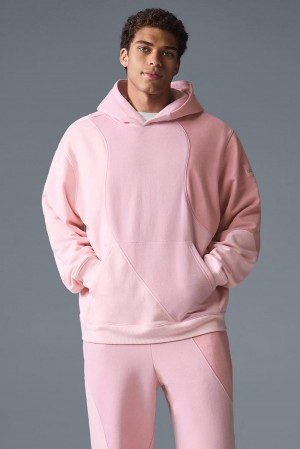 Sunset Pink Tonal Men Alo Yoga Make Waves Hoodie | Australia 87240-MPUX