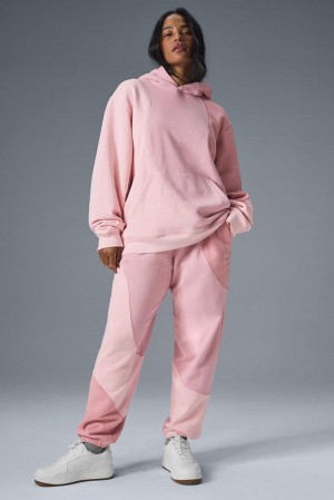 Sunset Pink Tonal Women Alo Yoga Make Waves Hoodie | Australia 05819-RBQY