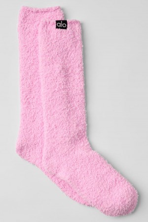 Sweet Pink Men Alo Yoga Plush Lush Sock | Australia 95176-ZLKW