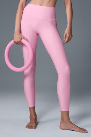 Sweet Pink Women Alo Yoga 7/8 High-Waist Airlift Legging | Australia 68132-YIRL