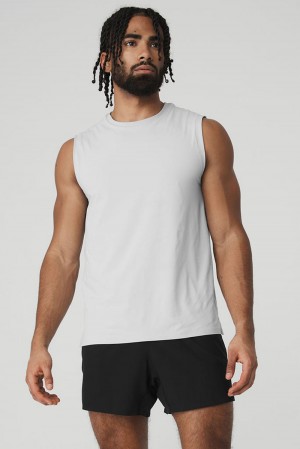 Titanium Men Alo Yoga Idol Performance Tank | Australia 92587-CJVQ