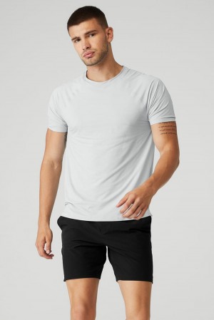 Titanium Men Alo Yoga Idol Performance Tee | Australia 69520-JQGF
