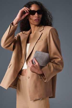 Toasted Almond Women Alo Yoga First-Class Blazer | Australia 35189-WGJQ