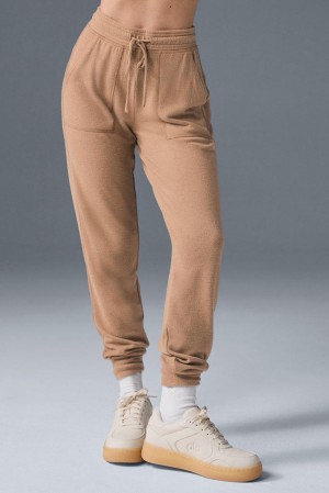 Toasted Almond Women Alo Yoga Soho Sweatpant | Australia 69872-IEZO
