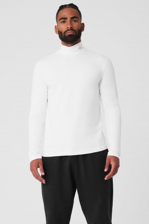 White Men Alo Yoga Conquer Reform Mock Neck Long Sleeve | Australia 47956-QXHM