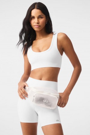 White Men Alo Yoga Sheer Fanny Pack Bum Bags | Australia 34867-NSLT