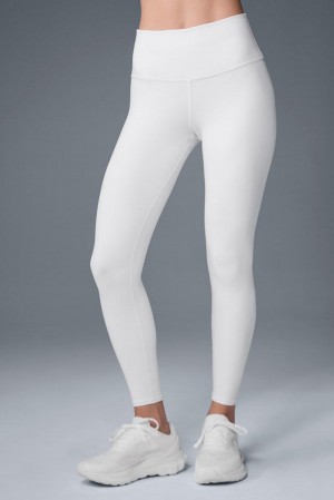 White Women Alo Yoga 7/8 High-Waist Airbrush Legging | Australia 24073-LWSZ