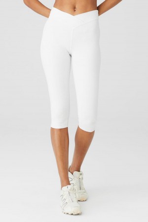 White Women Alo Yoga Airbrush V-Cut Defineri Legging | Australia 52439-RVXN