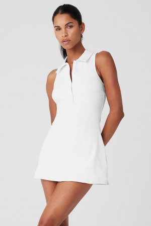 White Women Alo Yoga Charmed Tennis Dress | Australia 34108-ULJH