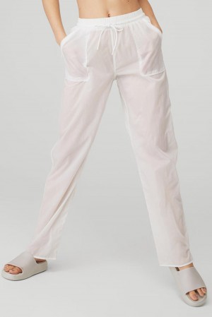 White Women Alo Yoga Cloud Nine Pant | Australia 79240-RWFA