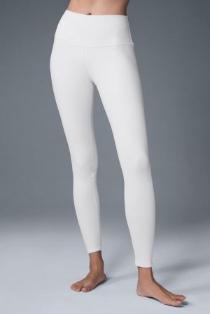 White Women Alo Yoga High-Waist Airbrush Bottoms Legging | Australia 27350-YSMH