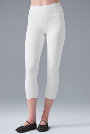White Women Alo Yoga High-Waist Airbrushris Legging | Australia 03816-LQIT