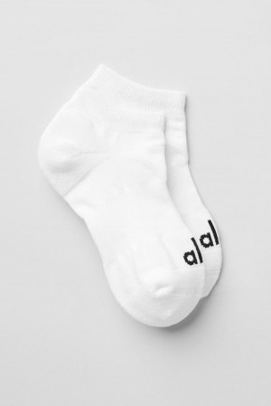 White / Black Men Alo Yoga Unisex Street Sock | Australia 95108-XFPO