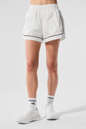 White / Black Women Alo Yoga Motivate Track Short | Australia 53109-QETD