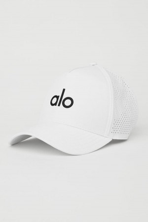White / Black Women Alo Yoga Performance District Trucker Hat | Australia 43659-AIXN