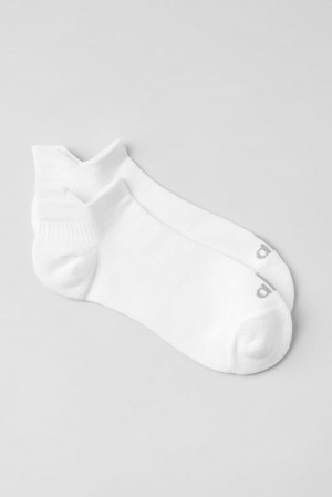 White / Titanium Men Alo Yoga Unisex Performance Tab Sock | Australia 40825-QXHS