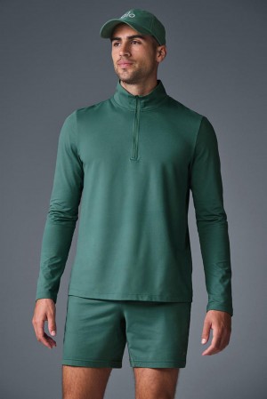 Winter Ivy Men Alo Yoga Conquer 1/4 Zip Reform Long Sleeve | Australia 89364-HMJC