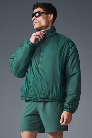 Winter Ivy Men Alo Yoga Latitude Light Weight 1/2 Zip Pullover Jacket | Australia 38259-TYQK