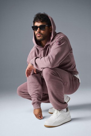 Woodrose Wash Men Alo Yoga Chill Vintage Wash Hoodie | Australia 91704-KXHO