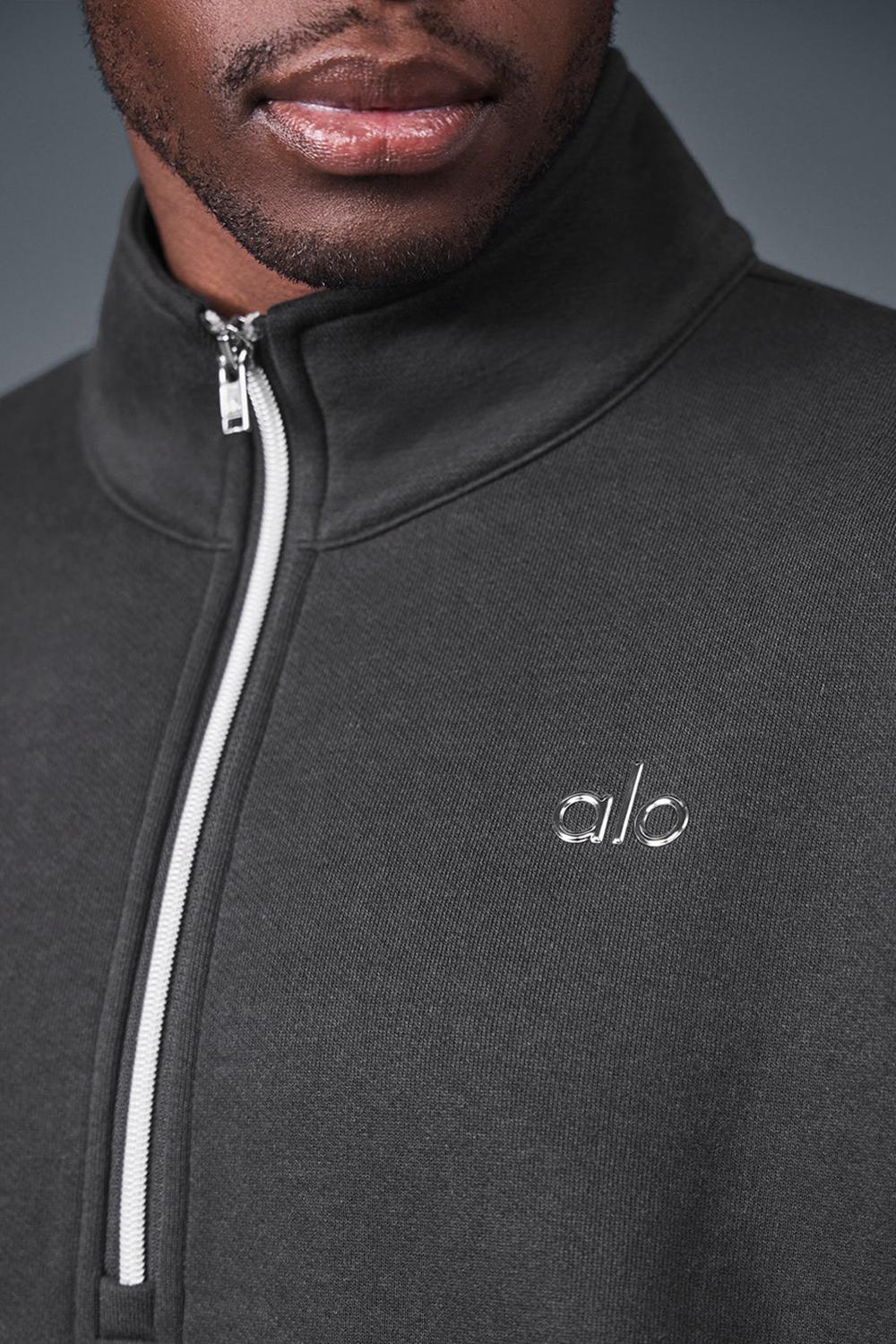 Anthracite Men Alo Yoga Accolade 1/4 Zip Pullover | Australia  05639-THSR