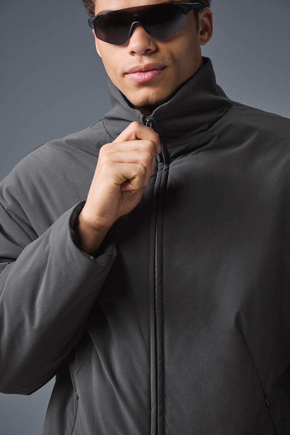 Anthracite Men Alo Yoga Stretch Woven Notable Jacket | Australia  70285-AZHE