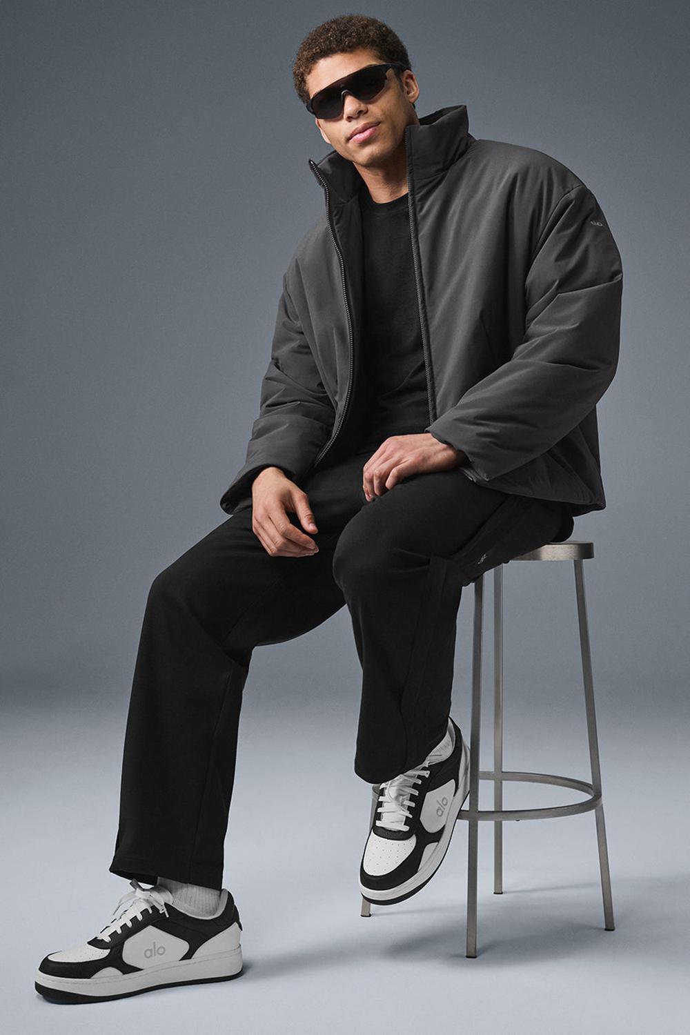 Anthracite Men Alo Yoga Stretch Woven Notable Jacket | Australia  70285-AZHE