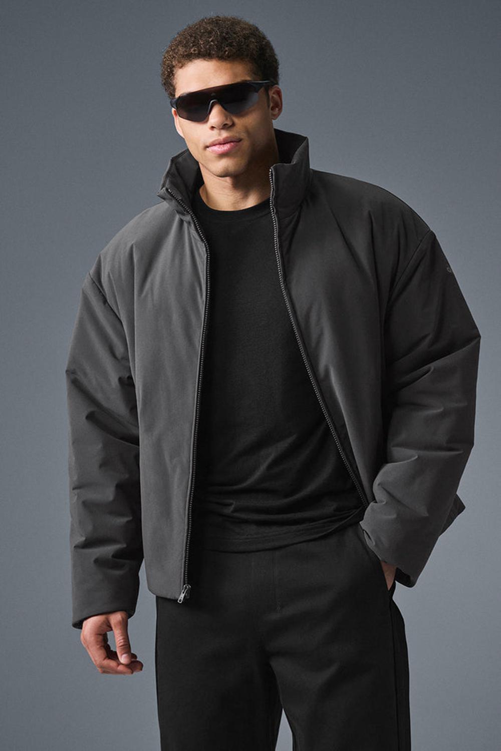 Anthracite Men Alo Yoga Stretch Woven Notable Jacket | Australia  70285-AZHE