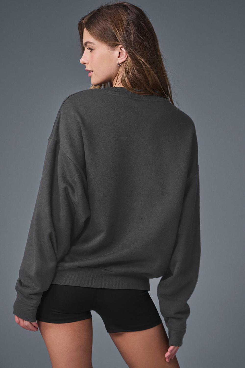 Anthracite Women Alo Yoga Accolade Crew Neck Pullover | Australia  37265-IGYF