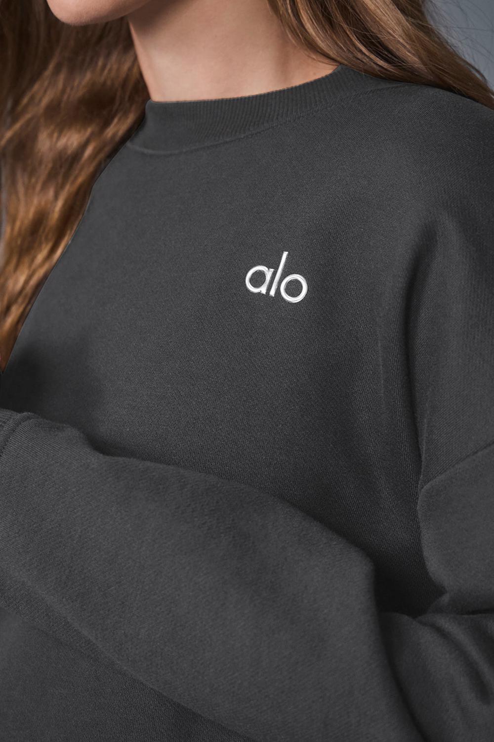 Anthracite Women Alo Yoga Accolade Crew Neck Pullover | Australia  37265-IGYF