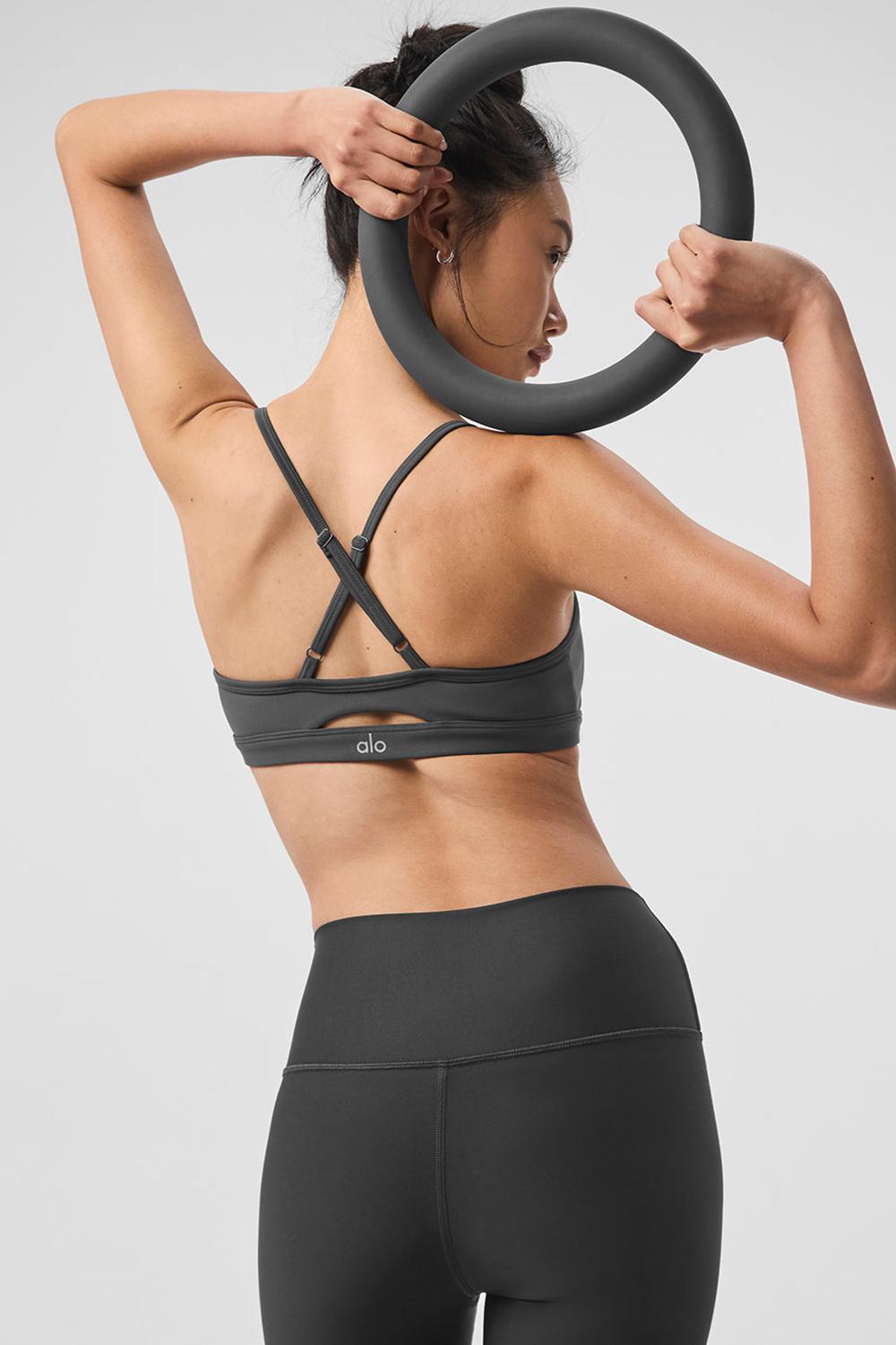 Anthracite Women Alo Yoga Airlift Intrigue Bra | Australia  67139-APCX