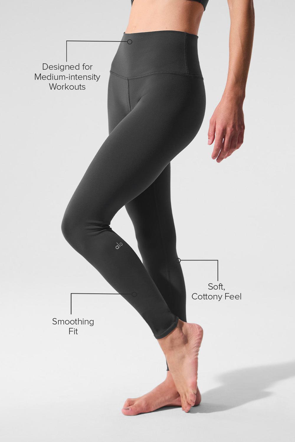 Anthracite Women Alo Yoga High-Waist Airbrush Bottoms Legging | Australia  08751-QFHC