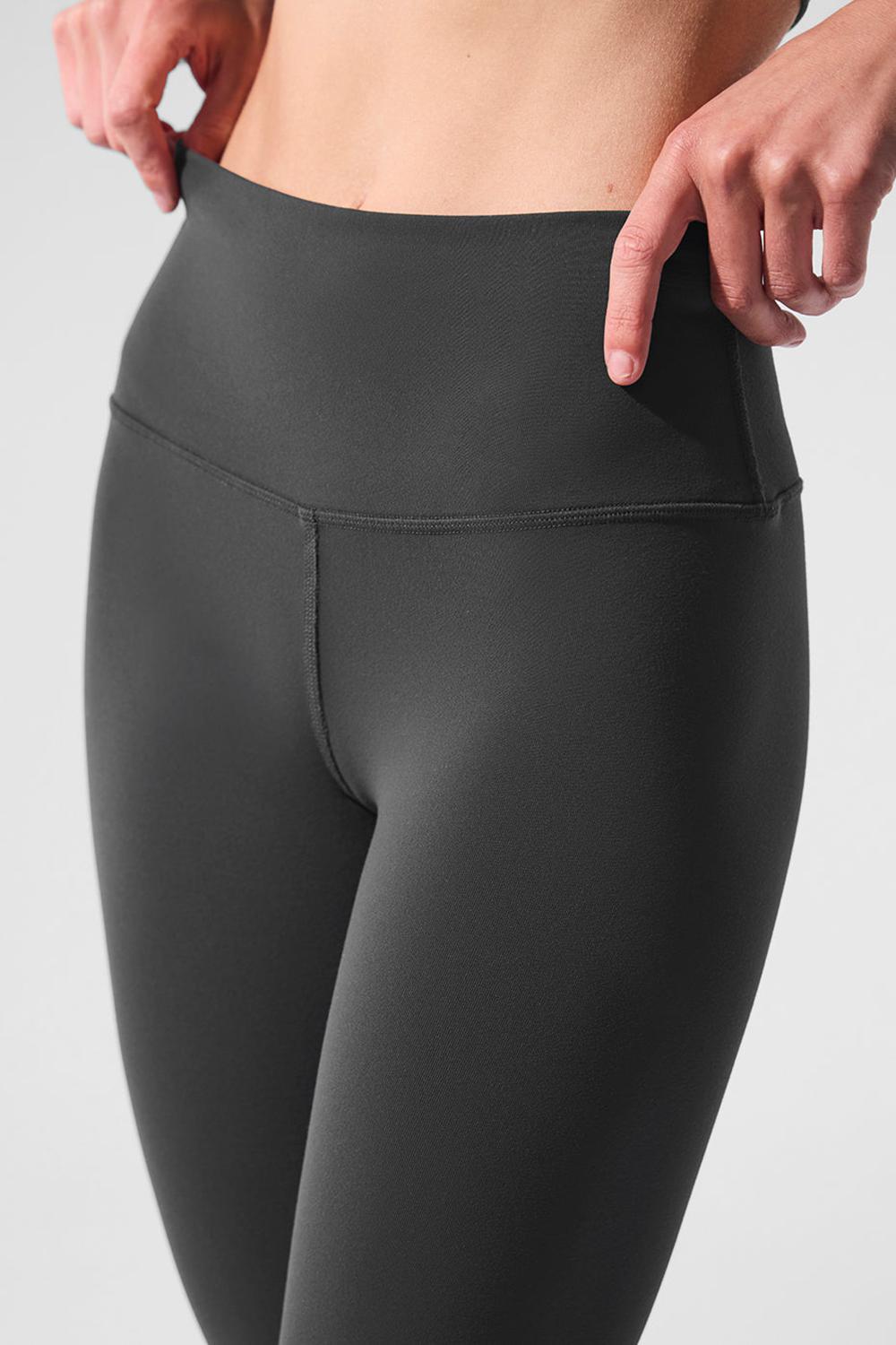 Anthracite Women Alo Yoga High-Waist Airbrush Bottoms Legging | Australia  08751-QFHC