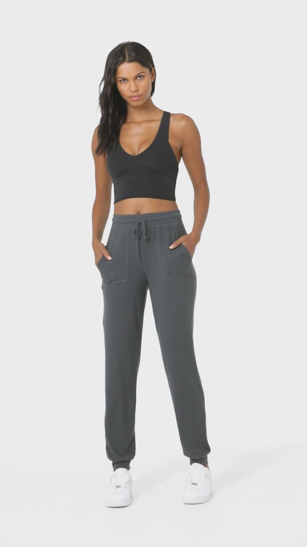 Anthracite Women Alo Yoga Soho Sweatpant | Australia  74805-CIQA