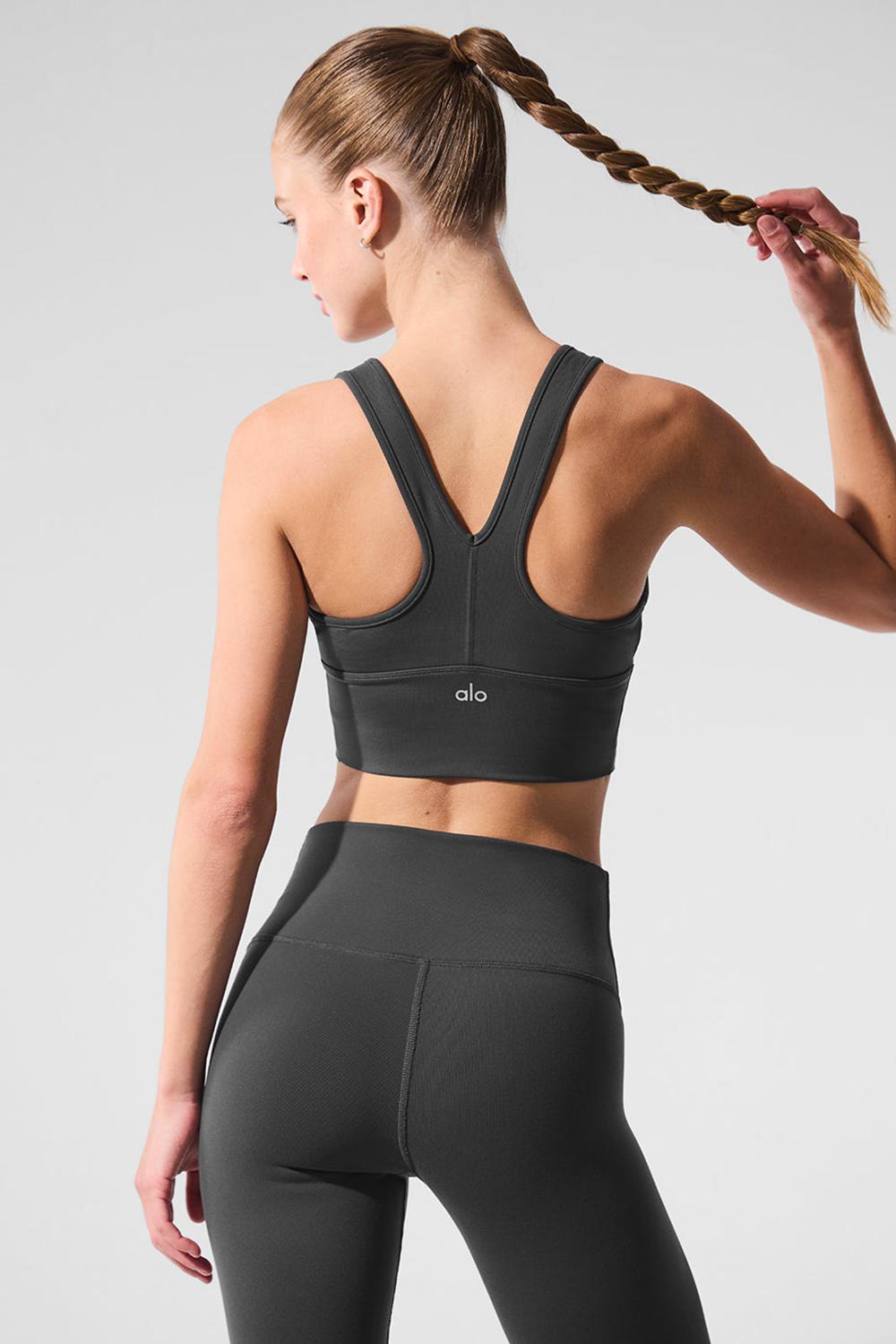 Anthracite Women Alo Yoga Wild Thing Bra | Australia  95832-SBQH
