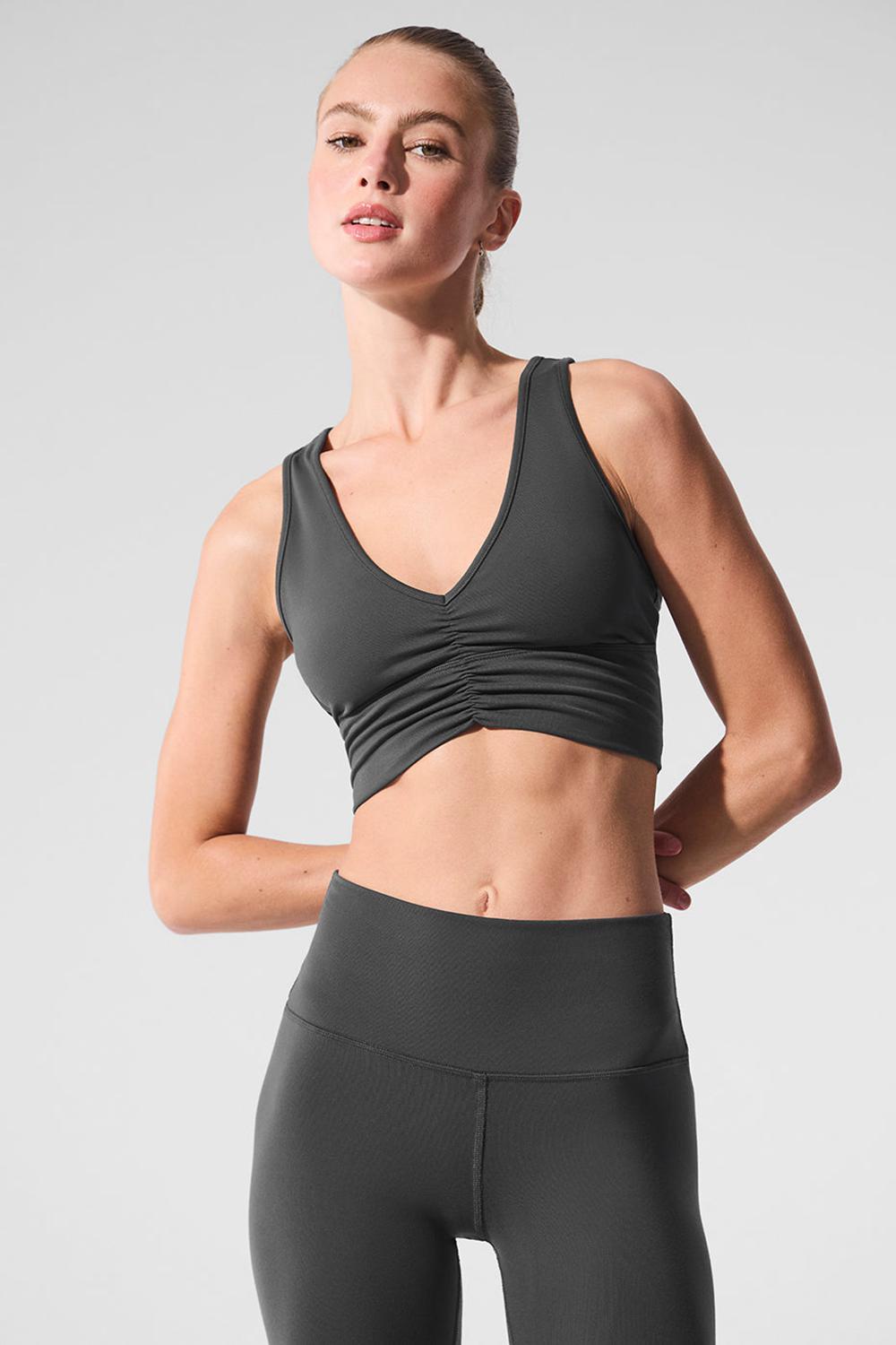Anthracite Women Alo Yoga Wild Thing Bra | Australia  95832-SBQH