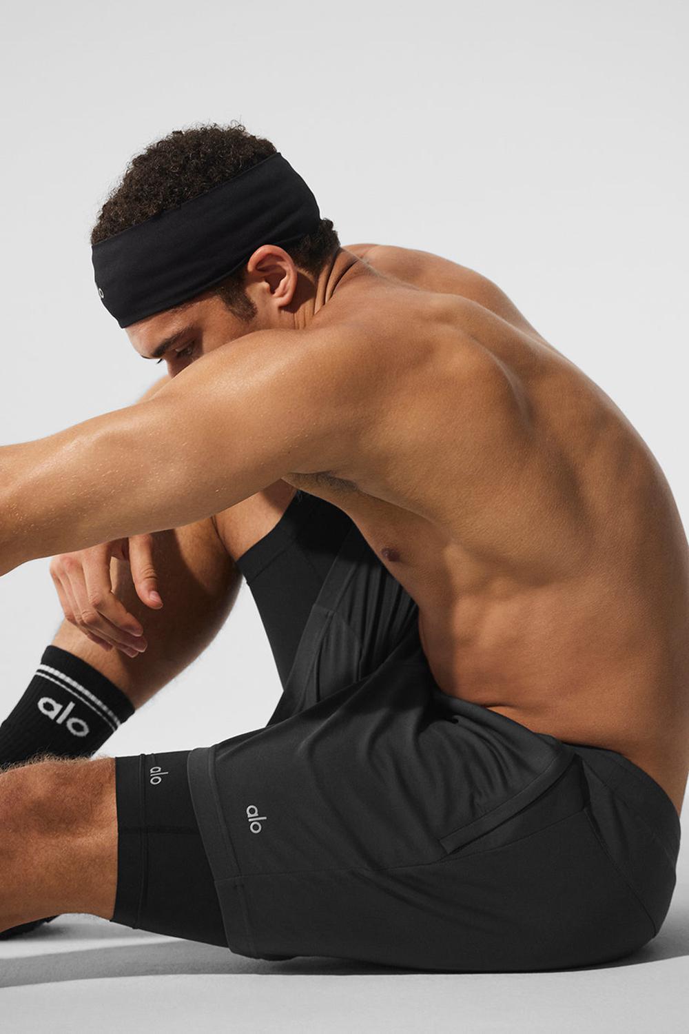 Anthracite / Black Men Alo Yoga Conquer React 2-In-1 Performance Short | Australia  48352-HNEI
